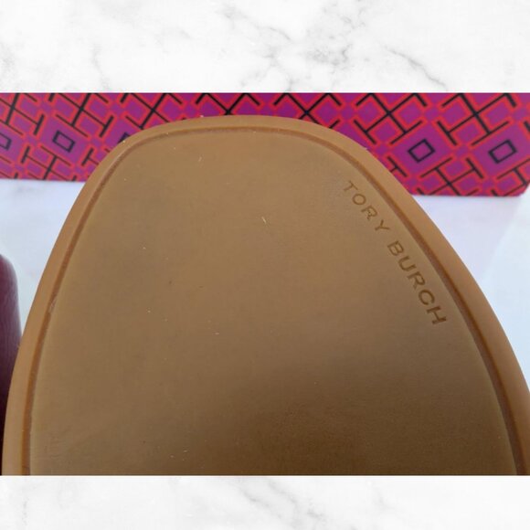 TORY BURCH | Double T Sport Slide Sandals in Red | Womenโs 8.5 Slip-On - Picture 8 of 13